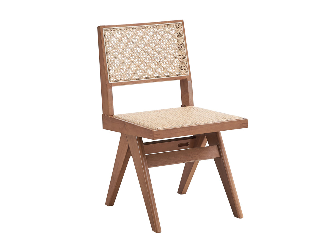 Velentina Side Chair Set 2 , Rattan & Natural Finish Dn02372 Rattan Wood