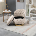360 Degree Swivel Cuddle Barrel Accent Storage Chairs, Round Armchairs With Wide Upholstered, Fluffy Velvet Fabric Chair For Living Room, Bedroom, Office, Waiting Rooms Beige Primary Living Space Foam Velvet