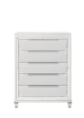 Tarian Chest, Pearl White Finish Bd02321 White Wood