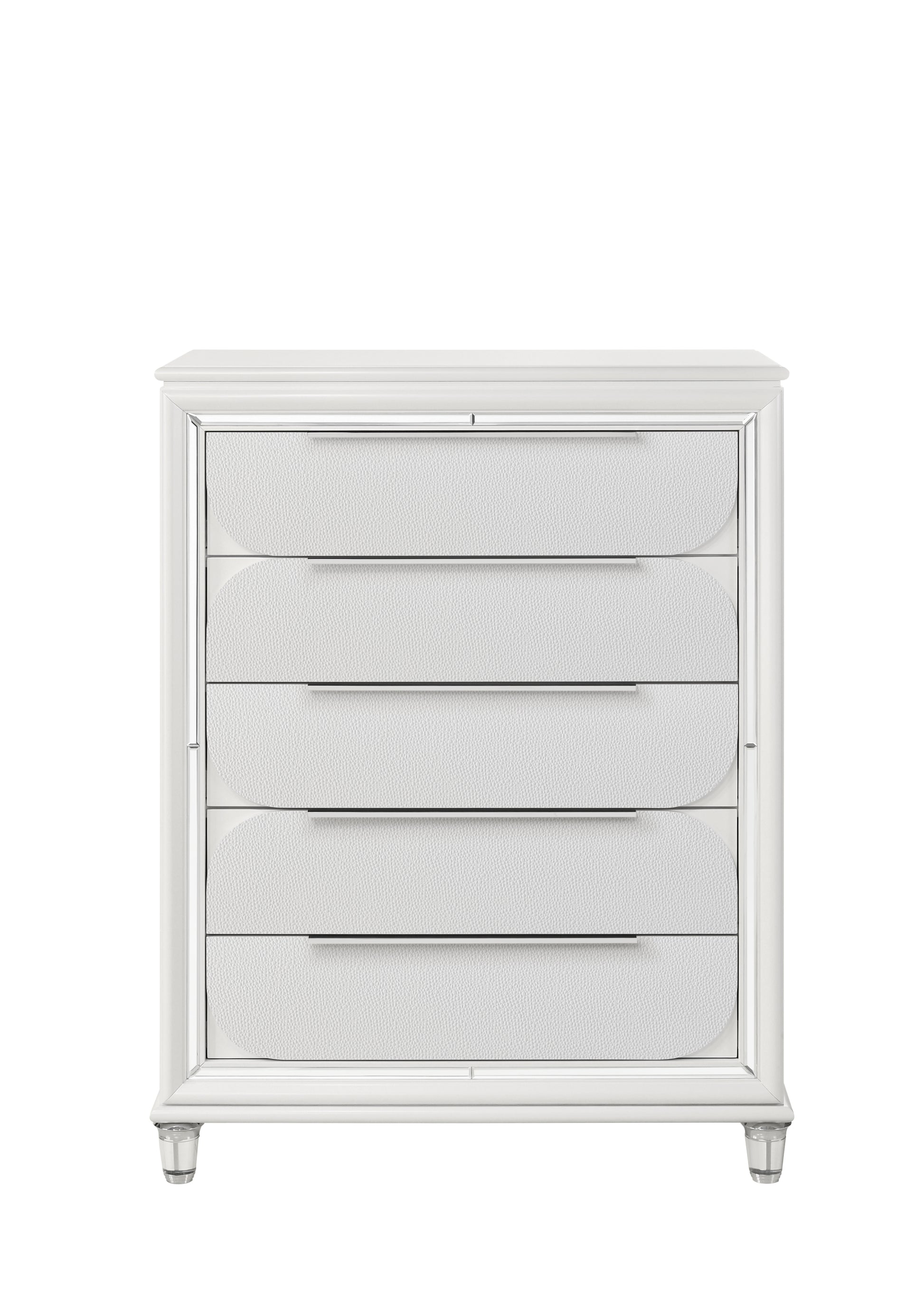 Tarian Chest, Pearl White Finish Bd02321 White Wood