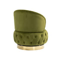 360 Degree Swivel Cuddle Barrel Accent Storage Chairs, Round Armchairs With Wide Upholstered, Fluffy Velvet Fabric Chair For Living Room, Bedroom, Office, Waiting Rooms Olive Green Primary Living Space Foam Velvet