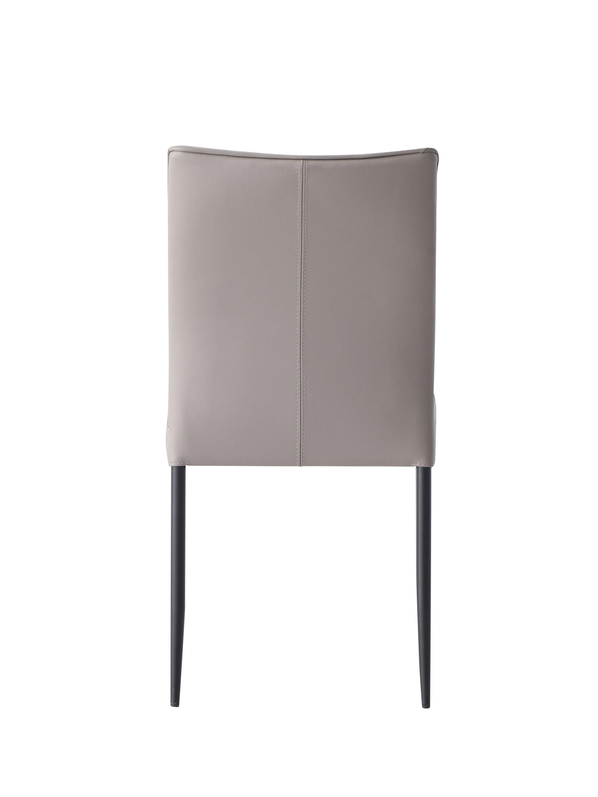 Rashard Side Chair Set 2 , Smoky Leather & Black Finish Dn02400 Gray Leather