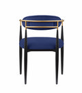 Modern Contemporary 2Pcs Side Chairs Blue Fabric Upholstered Ultra Stylish Chairs Set Blue Dining Room Contemporary,Modern,Ultra Modern Fabric