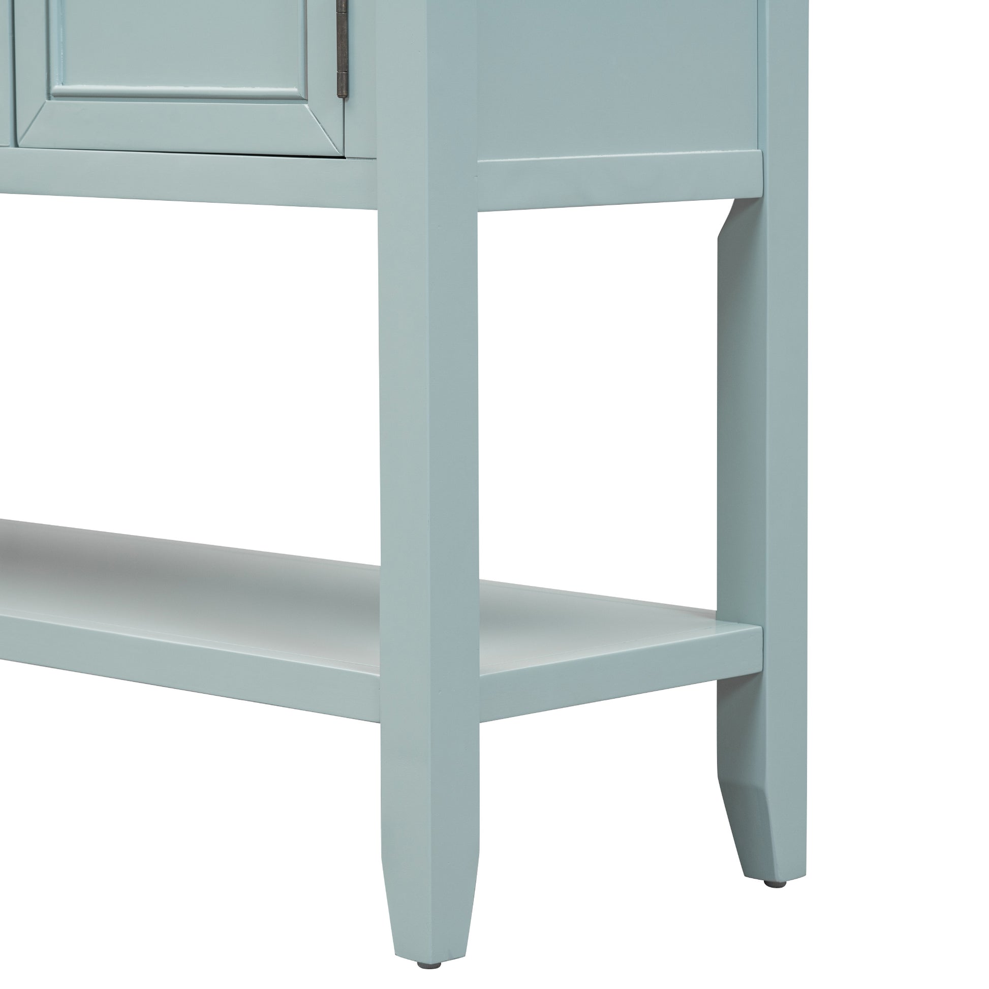 Cambridge Series Large Storage Vintage Console Table With Four Small Drawers And Bottom Shelf For Living Rooms, Entrances And Kitchens Lime White, Old Sku: Wf190263Aak Lime White Solid Wood Mdf