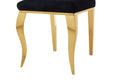 Chair Gold Leg 2Pcs L105 Gold Matte Black Metal