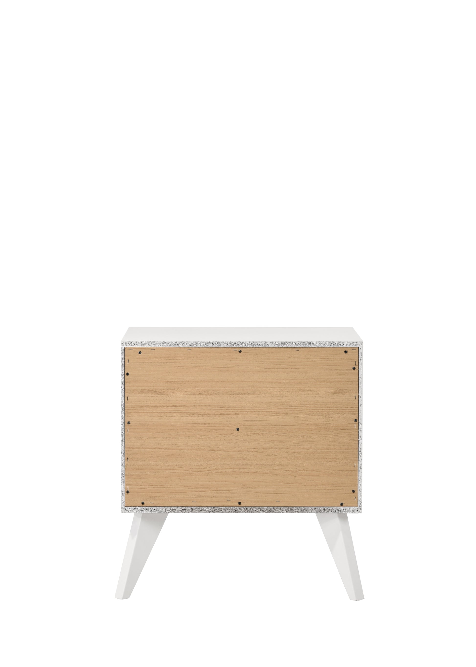 Cerys Nightstand White Finish Bd01559 White Mdf