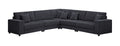 Oversized Length117.2''*Width 117.2'' Modular Sectional Sofa Couches Set ,Corduroy Upholstered Deep Seat Comfy Sofa For Living Room,Dark Gray Dark Gray Light Brown Polyester Wood Primary Living Space Medium Soft Cushion Back Modern Square Arms Wood 5