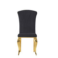 Chair Gold Leg 2Pcs L105 Gold Matte Black Metal