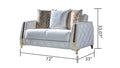 3Pc Modern Living Room Set In Off White Off White Wood Primary Living Space Modern Upholstered Wood 6 Seat