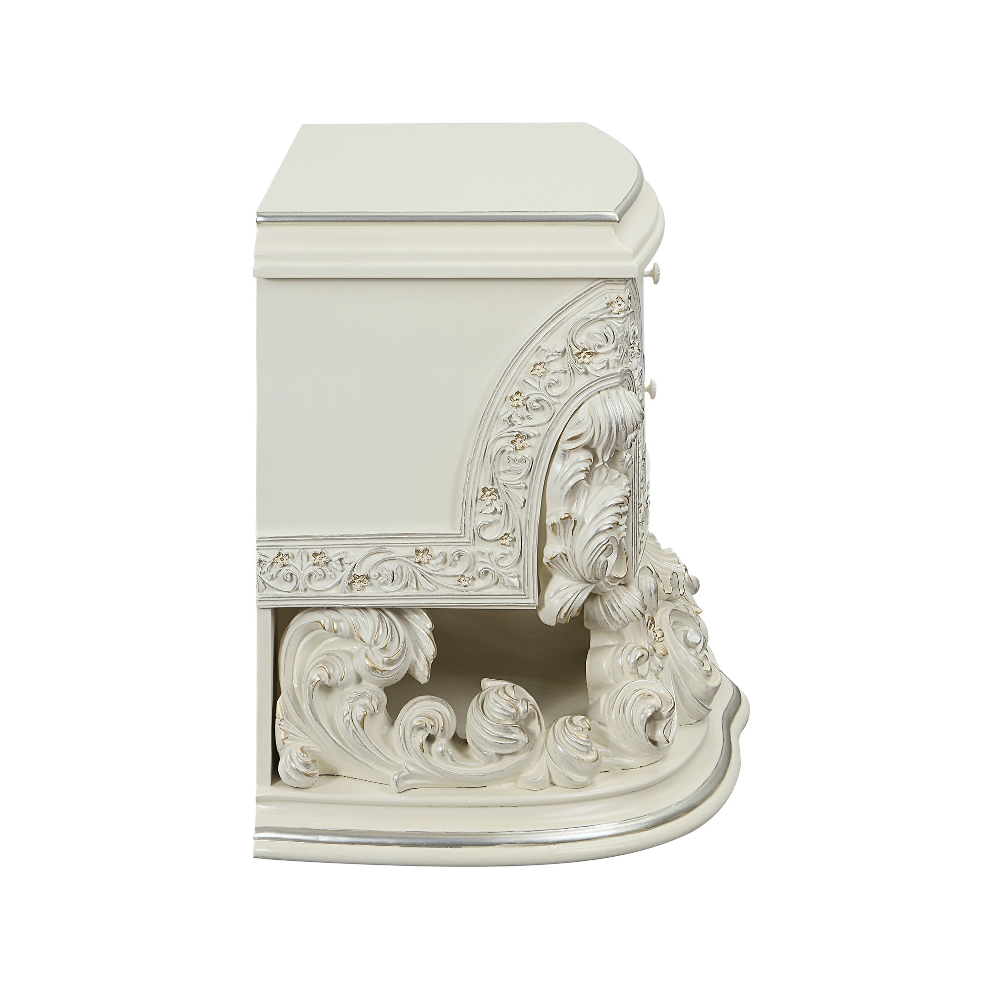 Adara Nightstand Antique White Finish Bd01249 Antique White Mdf