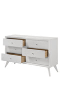 Cerys Dresser White Finish Bd01561 White Mdf