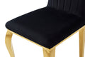 Chair Gold Leg 2Pcs L105 Gold Matte Black Metal