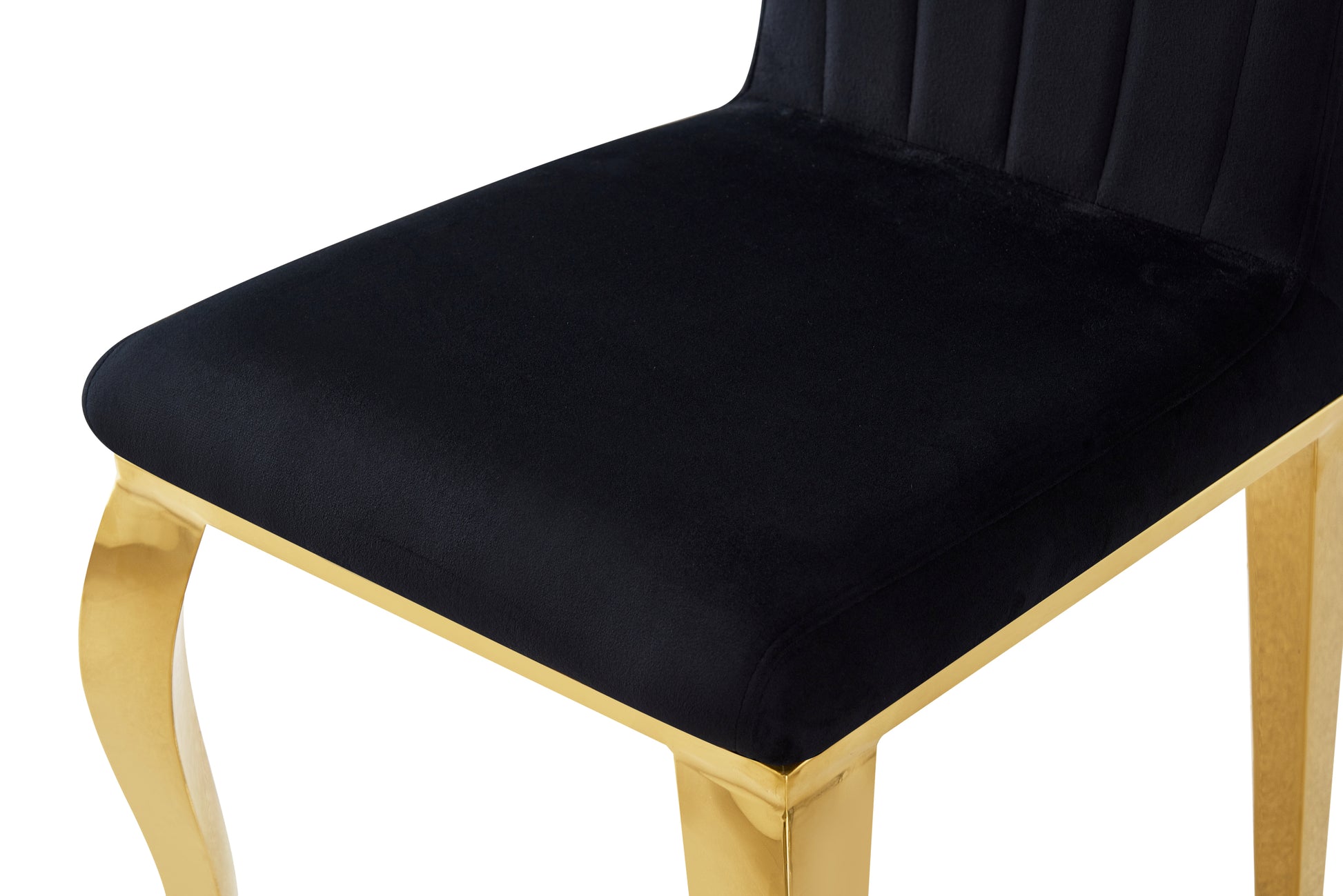 Chair Gold Leg 2Pcs L105 Gold Matte Black Metal