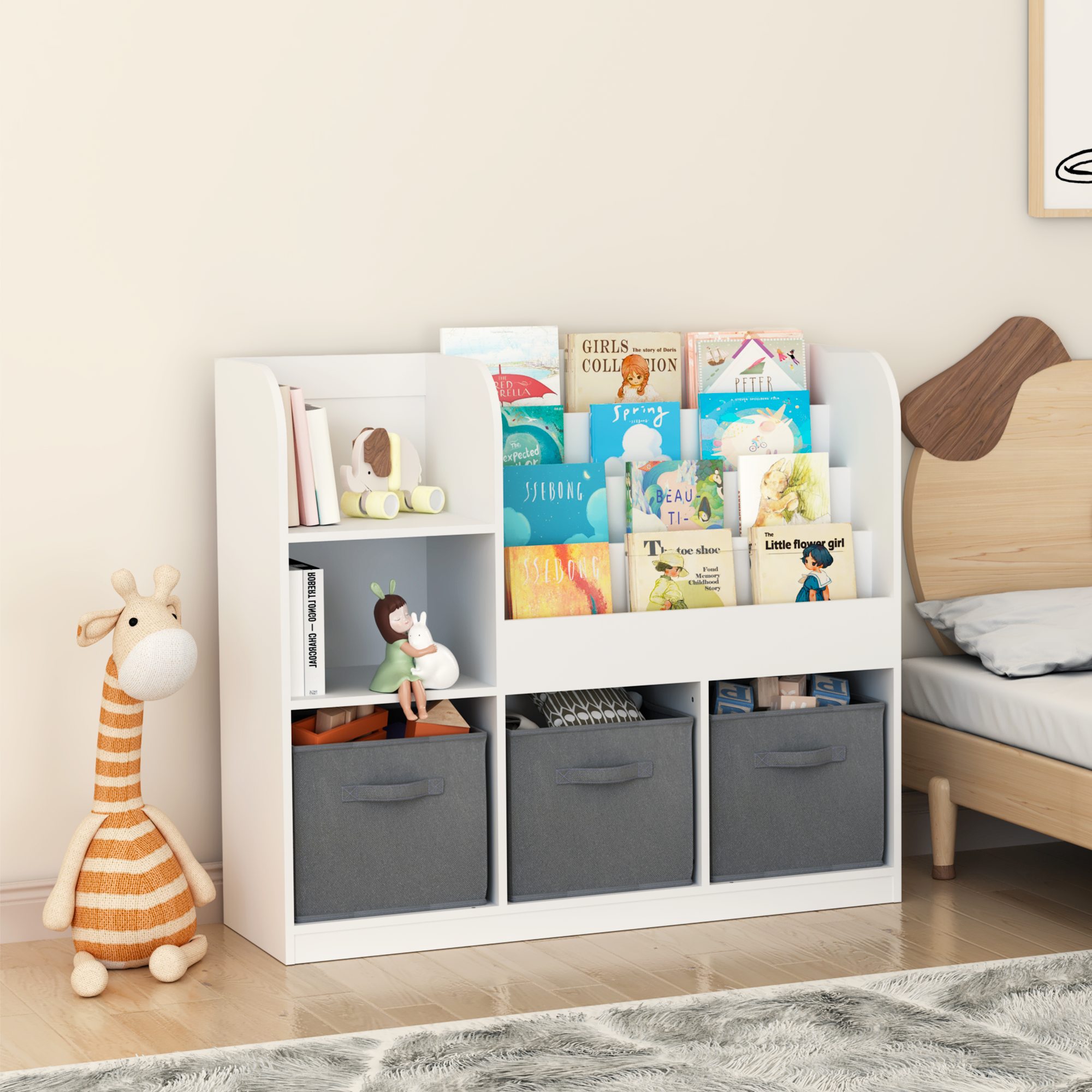 Kids Bookcase and Bookshelf, Multifunctional