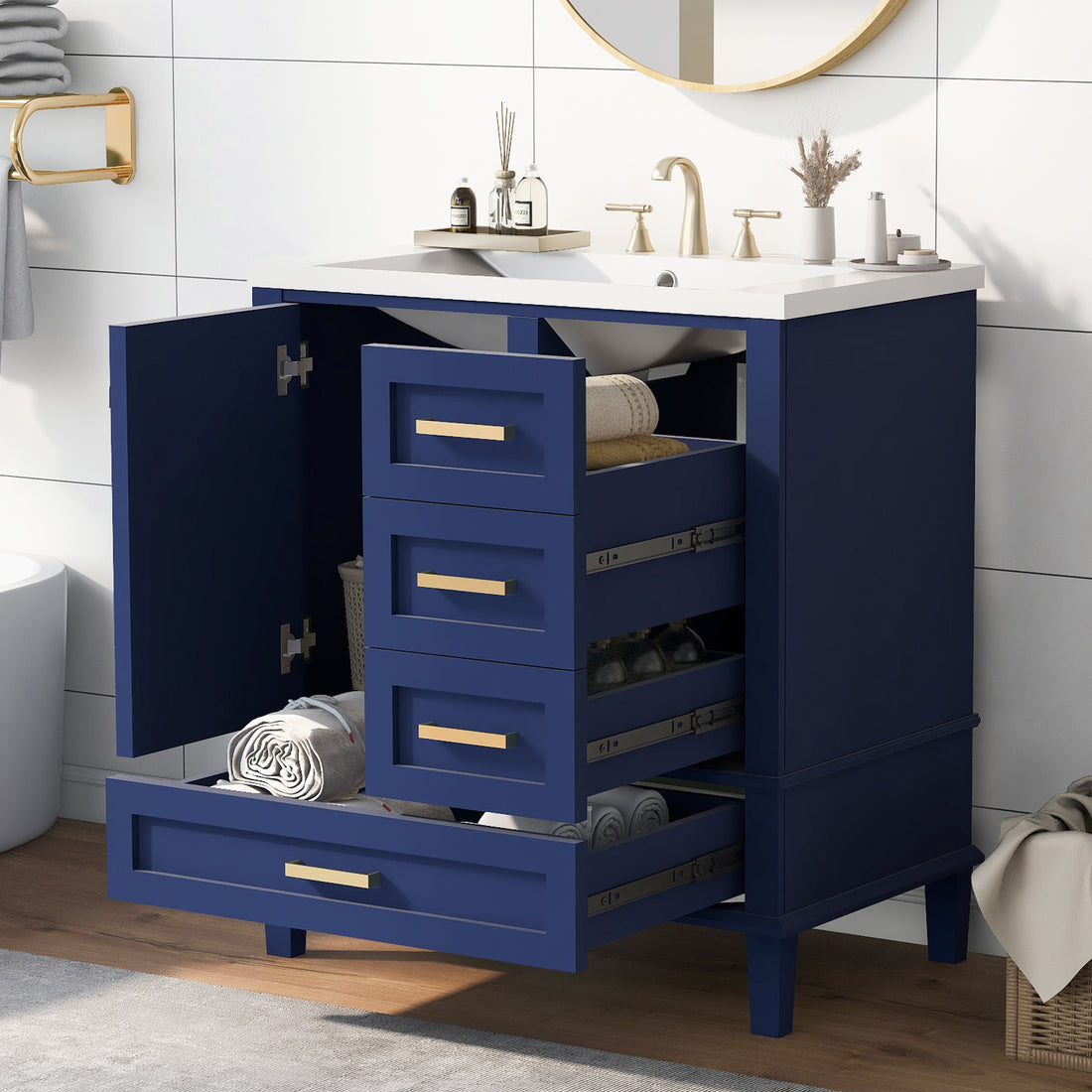 30" Bathroom Vanitymodern Bathroom Cabinet With