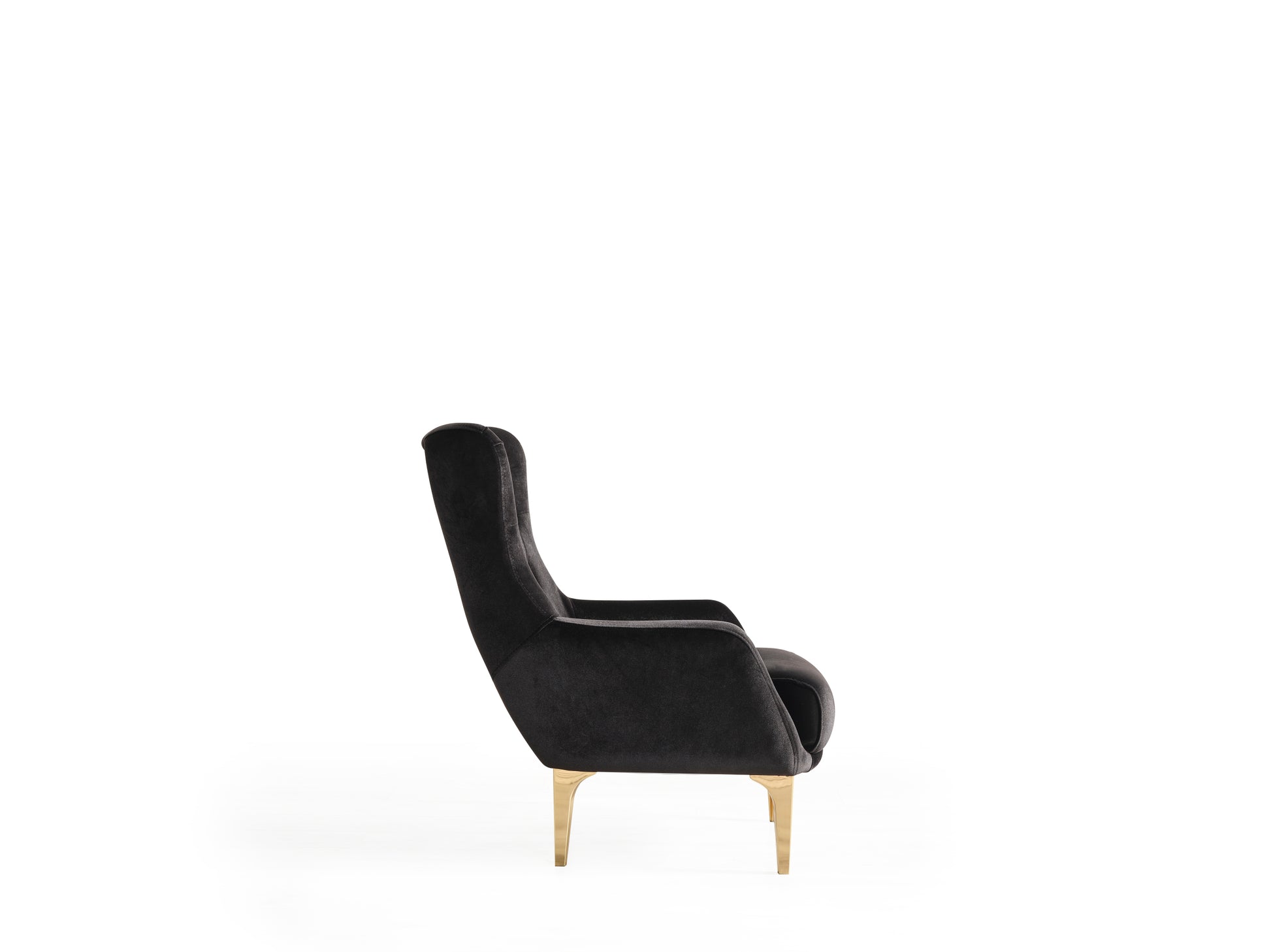 Lust Modern Style Chair In Black Black Modern Upholstered Wood
