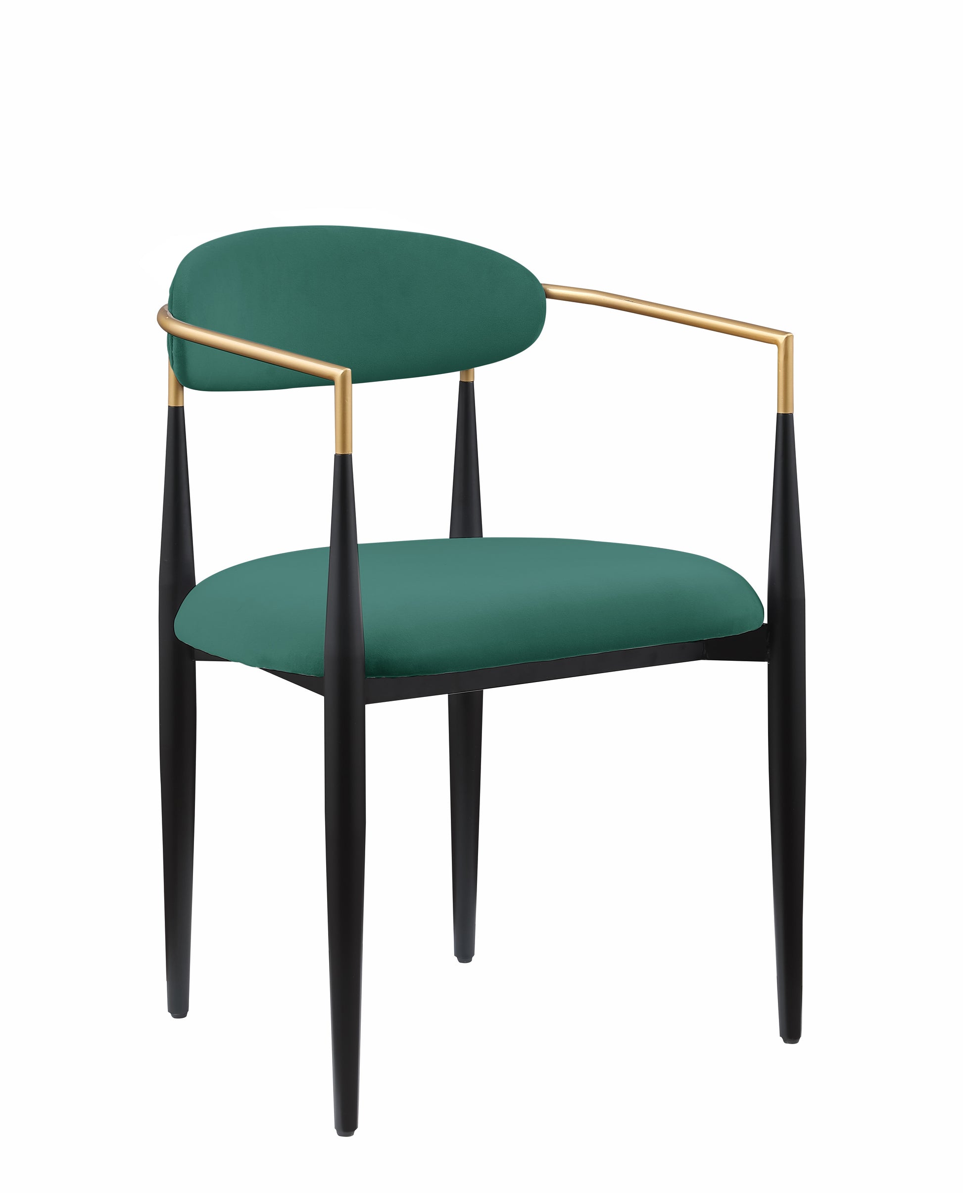 Modern Contemporary 2Pcs Side Chairs Green Fabric Upholstered Ultra Stylish Chairs Set Green Dining Room Contemporary,Modern,Ultra Modern Fabric