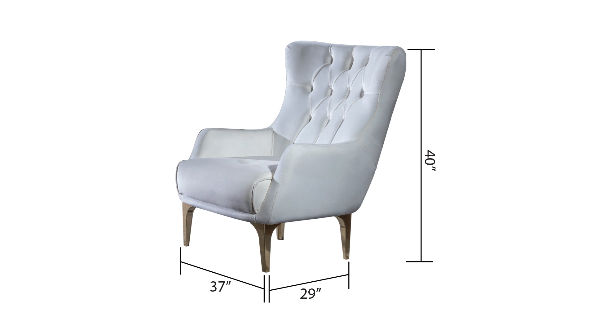 Lust Modern Style Chair In Off White Off White Modern Upholstered Wood