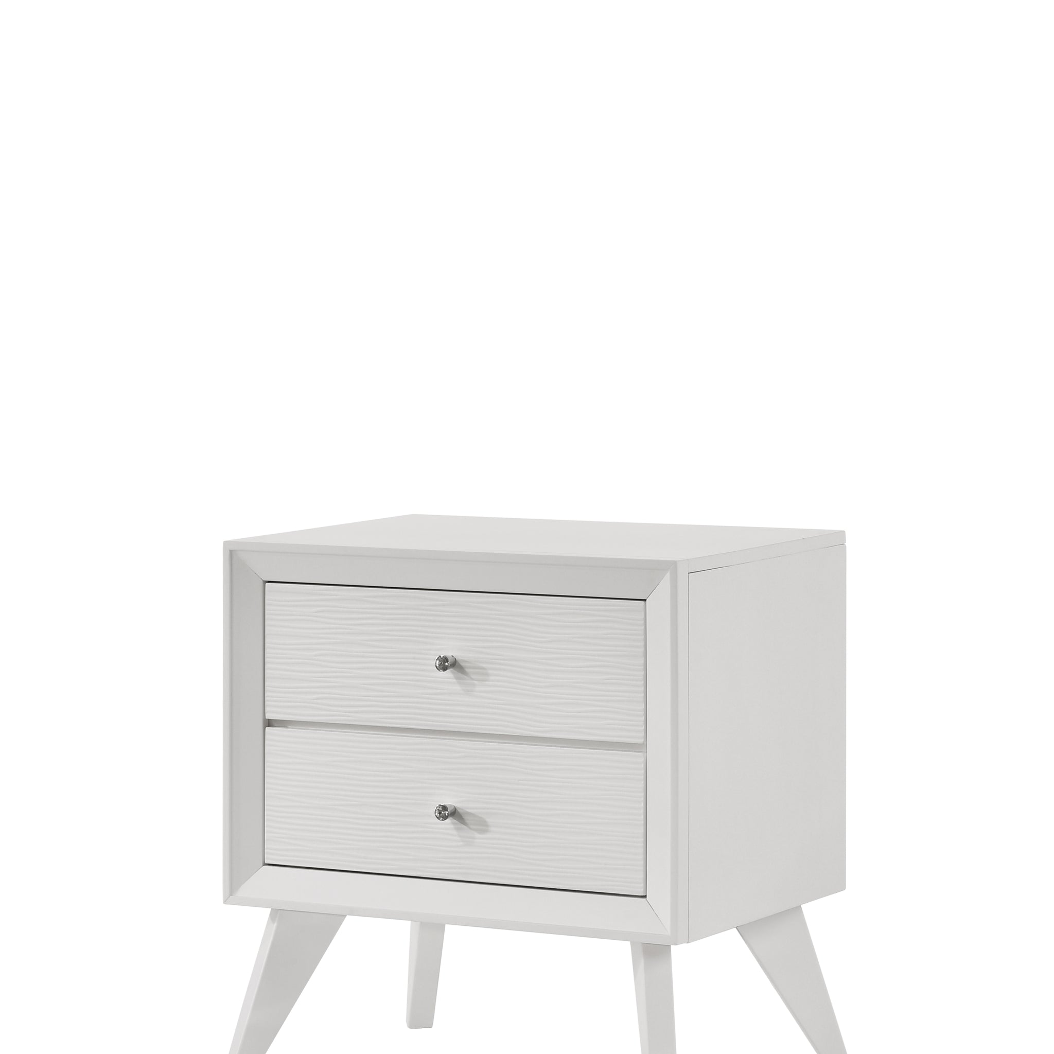 Cerys Nightstand White Finish Bd01559 White Mdf