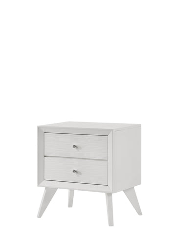 Cerys Nightstand White Finish Bd01559 White Mdf