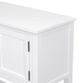 Cambridge Series Large Storage Vintage Console Table With Four Small Drawers And Bottom Shelf For Living Rooms, Entrances And Kitchens White, Old Sku: Wf190263Aaa White Solid Wood Mdf