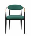 Modern Contemporary 2Pcs Side Chairs Green Fabric Upholstered Ultra Stylish Chairs Set Green Dining Room Contemporary,Modern,Ultra Modern Fabric