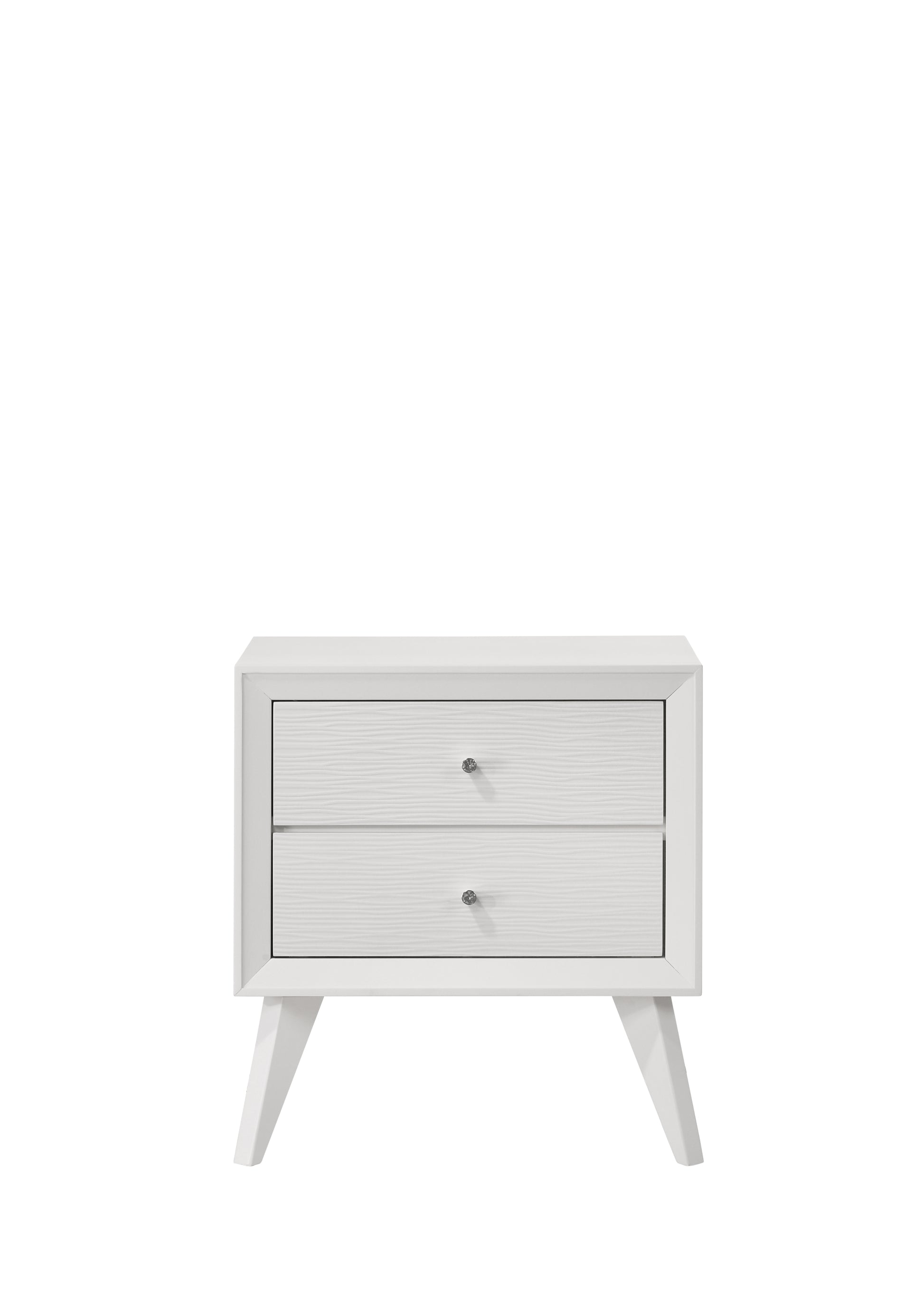 Cerys Nightstand White Finish Bd01559 White Mdf