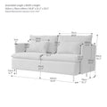 Modern Upholstered Loveseat Sofa,Emerald Cotton Linen63.8