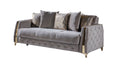 Modern Style Sleeper Sofa Made With Wood In Taupe Taupe Velvet Wood Primary Living Space Medium Firm Tufted Back Modern Upholstered Wood 3 Seat