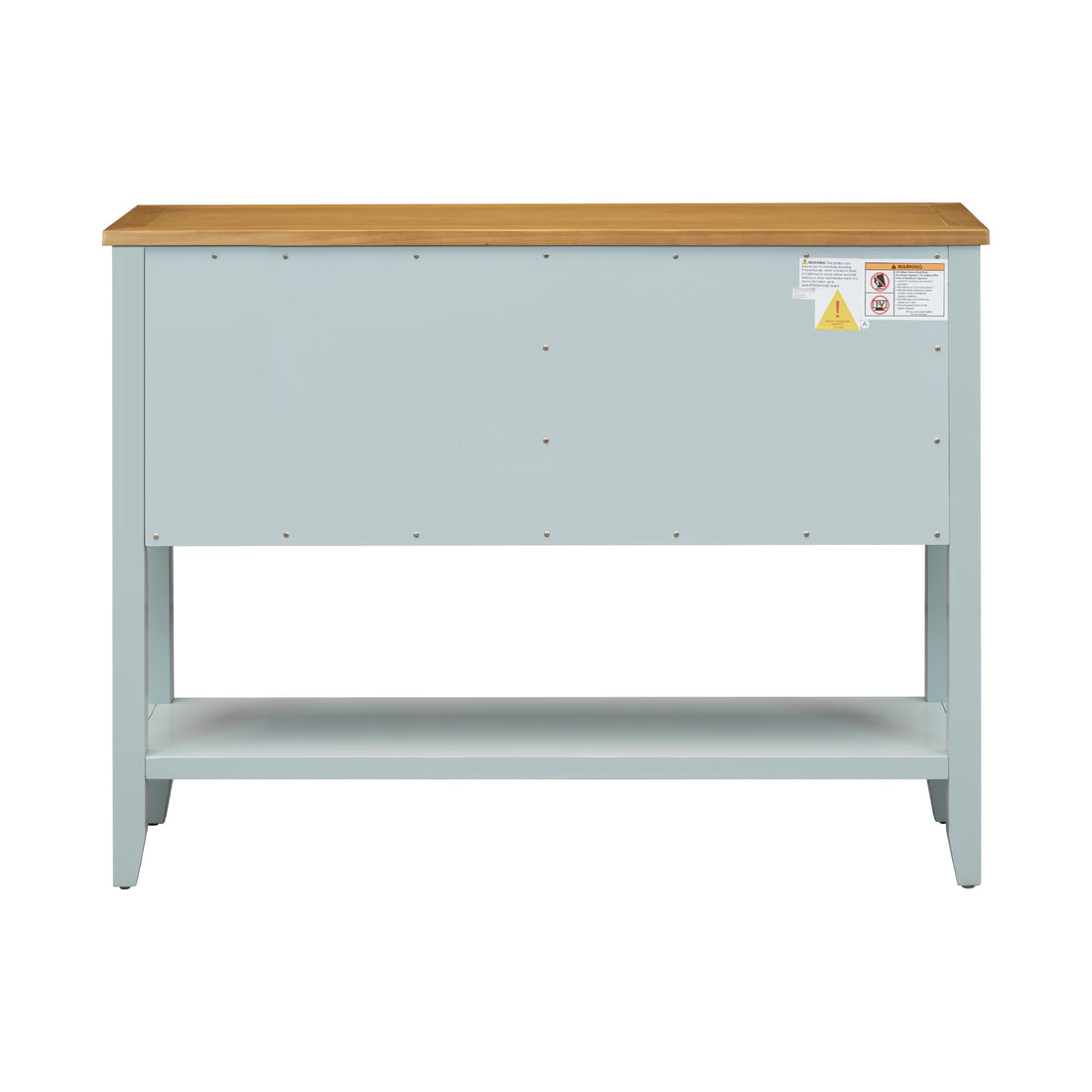 Cambridge Series Large Storage Vintage Console Table With Four Small Drawers And Bottom Shelf For Living Rooms, Entrances And Kitchens Lime White, Old Sku: Wf190263Aak Lime White Solid Wood Mdf