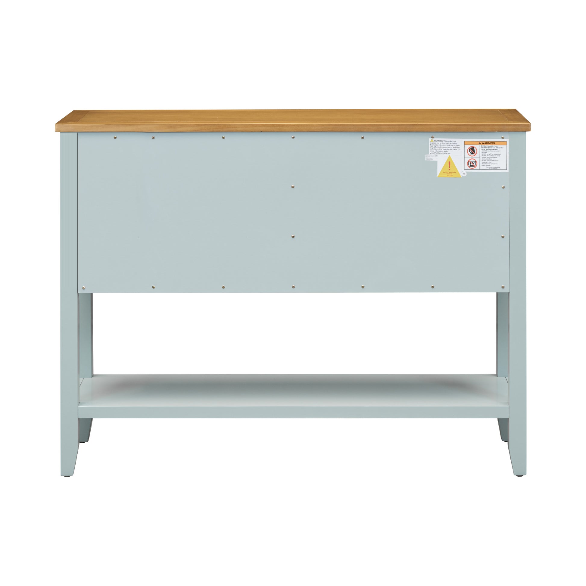 Cambridge Series Large Storage Vintage Console Table With Four Small Drawers And Bottom Shelf For Living Rooms, Entrances And Kitchens Lime White, Old Sku: Wf190263Aak Lime White Solid Wood Mdf