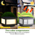 Solar Wall Lamp With Dimmable Led 2 Pack Black Aluminium