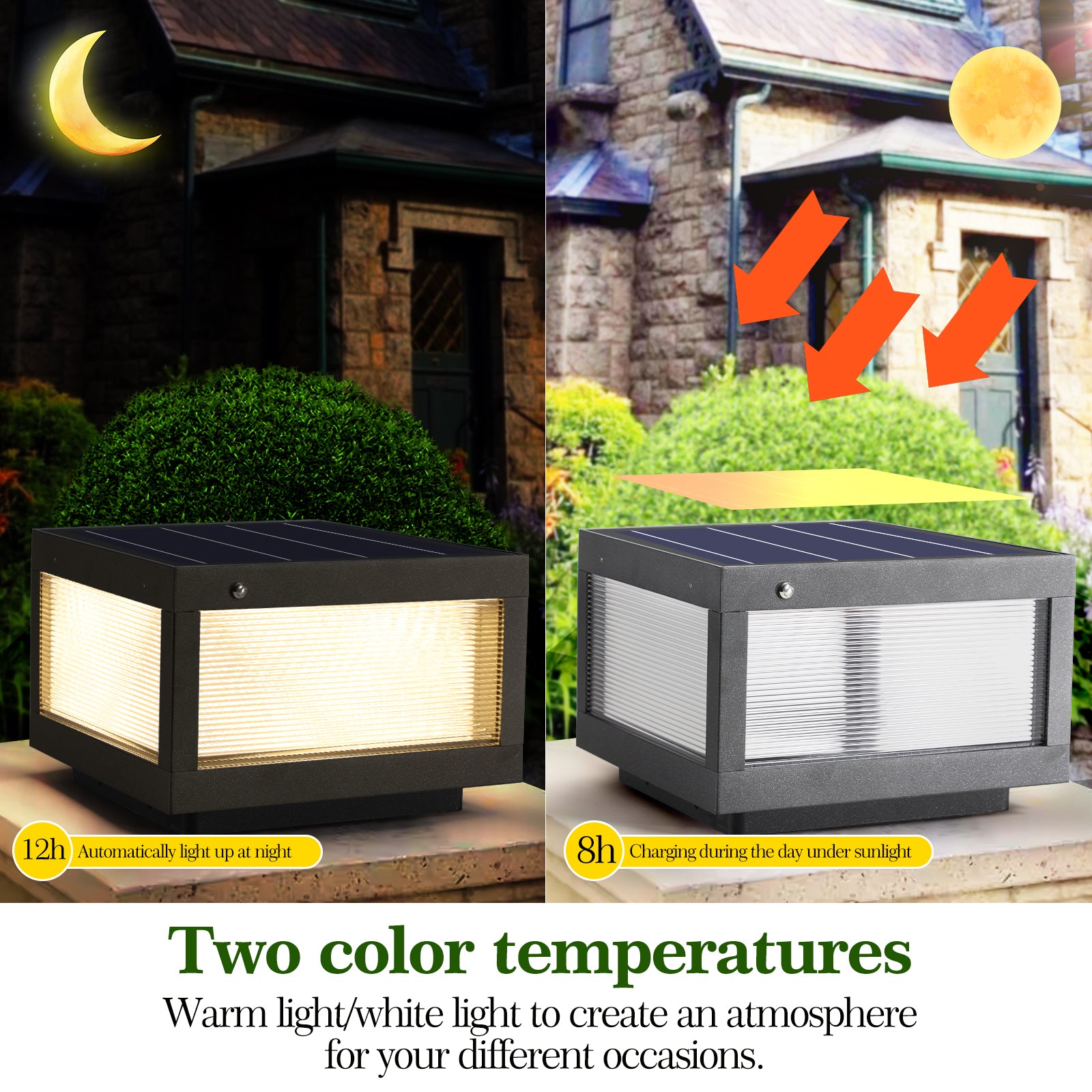 Solar Wall Lamp With Dimmable Led 2 Pack Black Aluminium