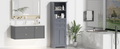 Bathroom Storage Cabinet, Tall Storage Cabinet with grey-mdf