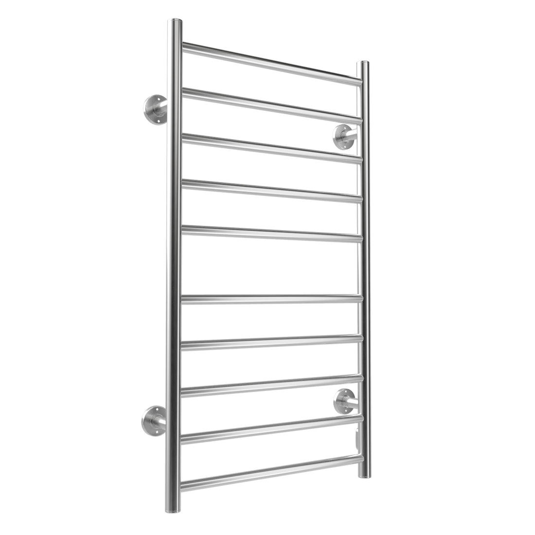 Electric Heated Towel Rack For Bathroom, Wall Mounted Towel Warmer, 10 Stainless Steel Bars Drying Rack Silver Bathroom Aluminium