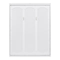 Queen Size Murphy Bed Wall Bed With Shelves,White White Solid Wood Mdf
