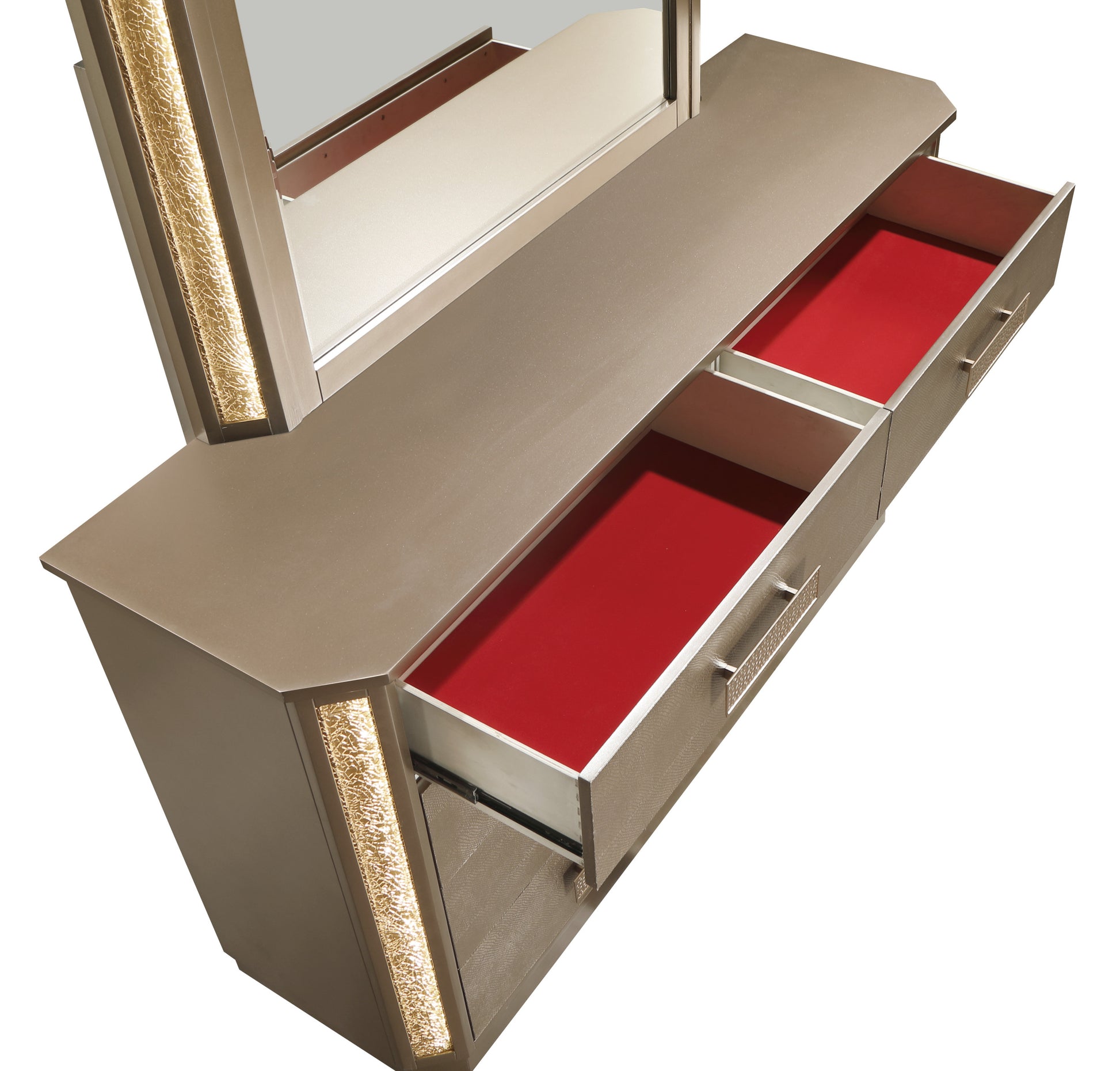 Medusa Dresser Made With Wood In Gold Finish Gold Bedroom Contemporary Medusa Dresser Made With Wood In Gold Finish Gold Bedroom Contemporary