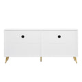 Tv Stand For 60 Inch Tv, Entertainment Center Tv Media Console Table, Modern Tv Stand With Storage, Tv Console Cabinet Furniture For Living Room White Mdf