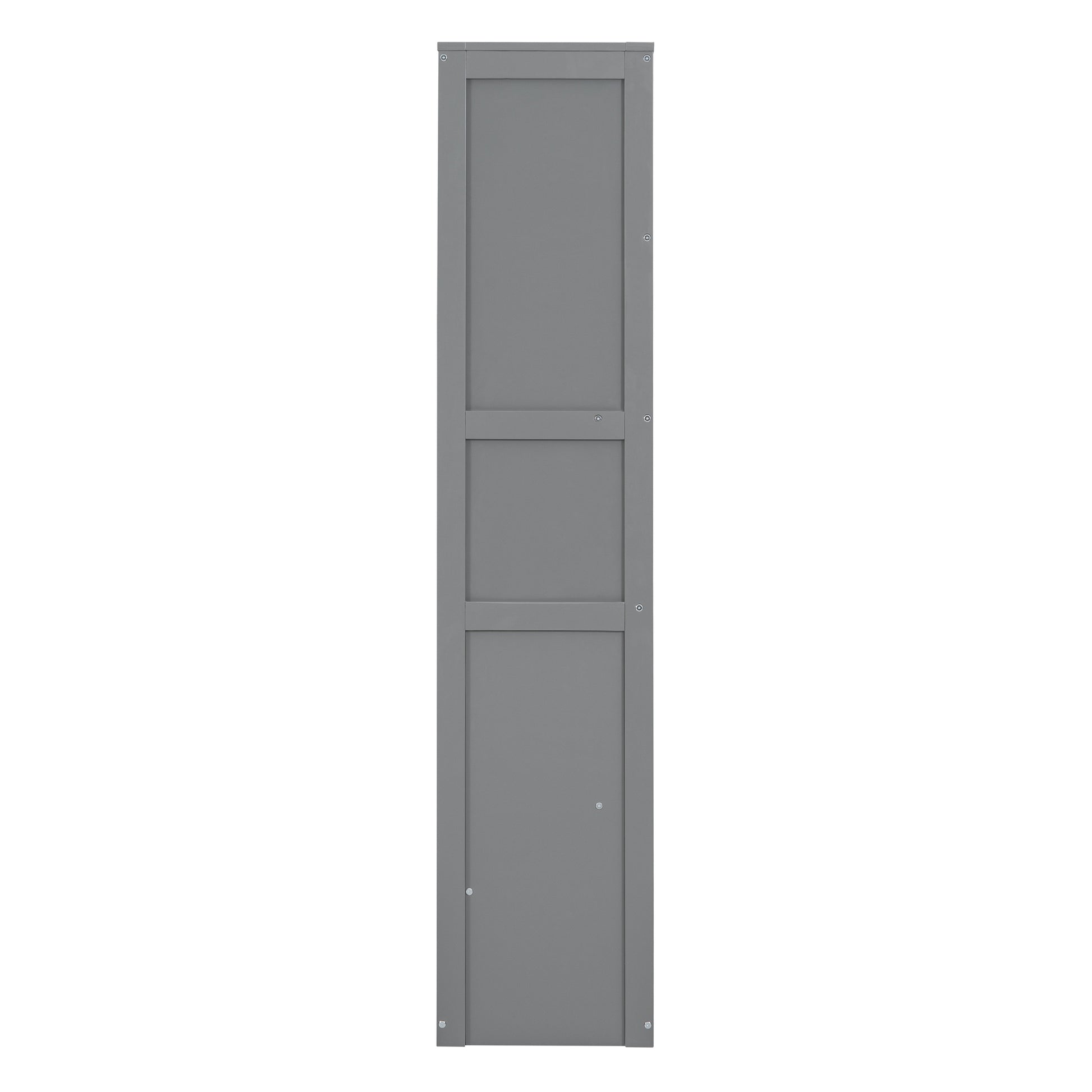 Full Size Murphy Bed Wall Bed With Shelves,Gray Gray Solid Wood Mdf