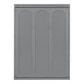 Full Size Murphy Bed Wall Bed With Shelves,Gray Gray Solid Wood Mdf