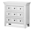 Transitional Style White Color Solid Wood 1Pc Nightstand Only Bedroom Furniture Bedside Table Round Knobs 3 Drawers Nightstand White 3 Drawers Bedroom Bedside Cabinet Classic,Transitional Solid Wood White Solid Wood