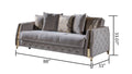 Modern Style Sleeper Sofa Made With Wood In Taupe Taupe Velvet Wood Primary Living Space Medium Firm Tufted Back Modern Upholstered Wood 3 Seat