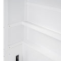 Full Size Murphy Bed Wall Bed With Shelves,White White Solid Wood Mdf