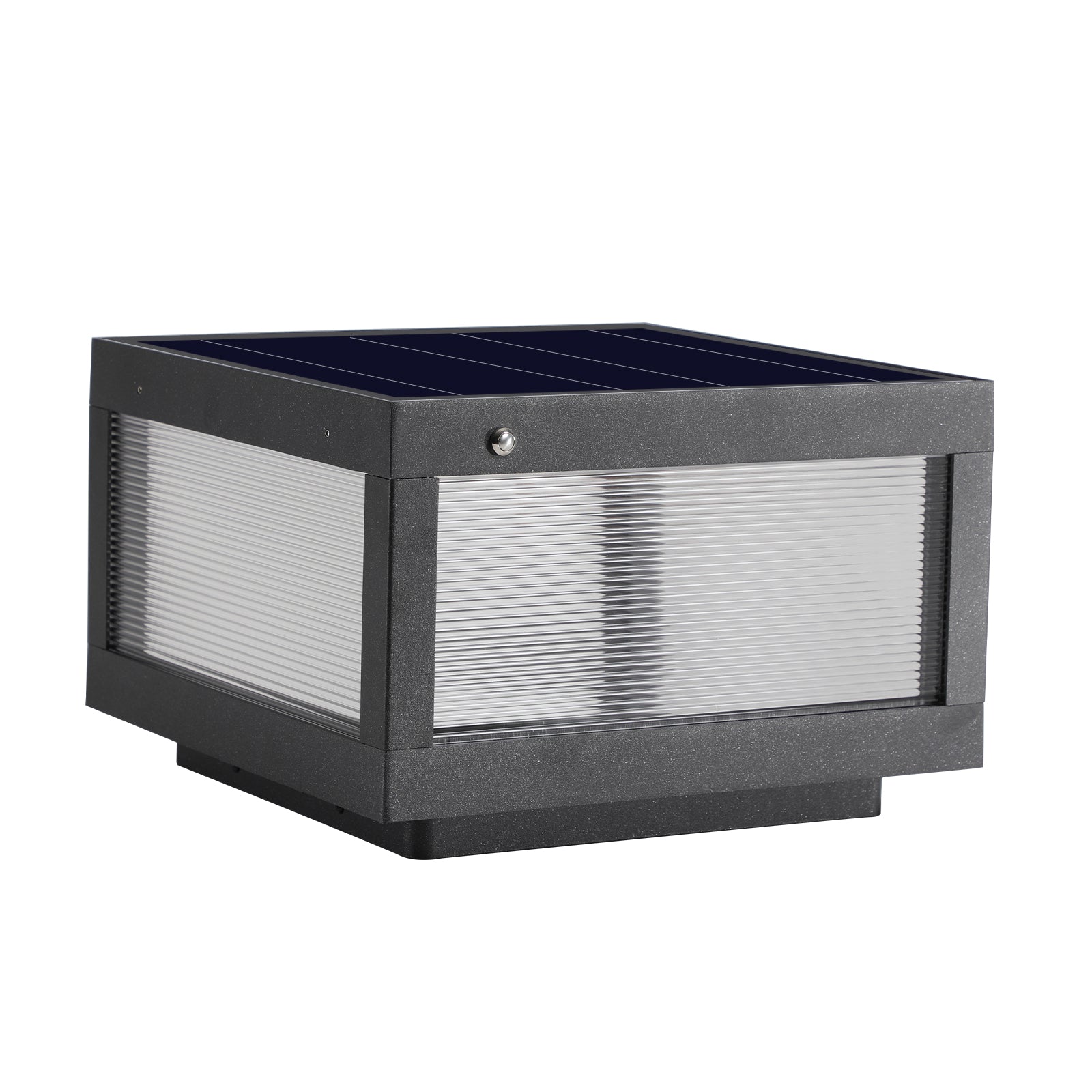 Solar Wall Lamp With Dimmable Led Black Aluminum