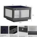 Solar Wall Lamp With Dimmable Led Black Aluminum