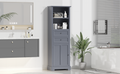 Bathroom Storage Cabinet, Tall Storage Cabinet with grey-mdf