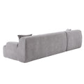 Modern Large L Shape Modular Sectional Sofa For Living Room, Bedroom, Salon, 2 Piece Free Combination, Simplified Style Gray Polyester 3 Seat