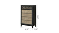 Selena Modern & Contemporary Chest Made With Wood In Black And Natural Black Natural Bedroom Contemporary,Modern Wood