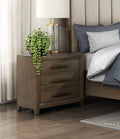 Dark Walnut Finish Nightstand of 3 Drawers Classic walnut-3 drawers-bedroom-contemporary-wood