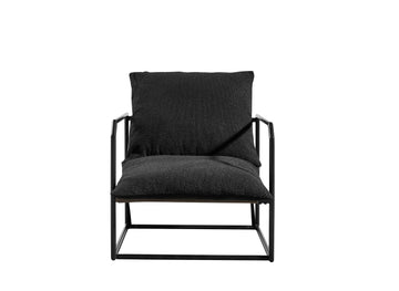 Accent Chair For Living Room Black Espresso Primary Living Space Modern Fiber Foam And Polyester Fiber Pad Fabric